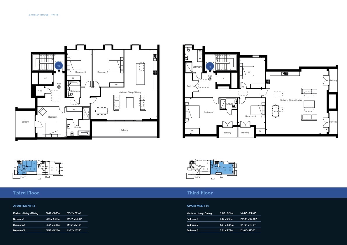 13 Cautley House, Seabrook Road, Hythe, Kent floorplan