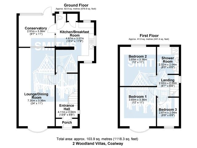 2 Woodland Villas, Coalway - all floors.JPG