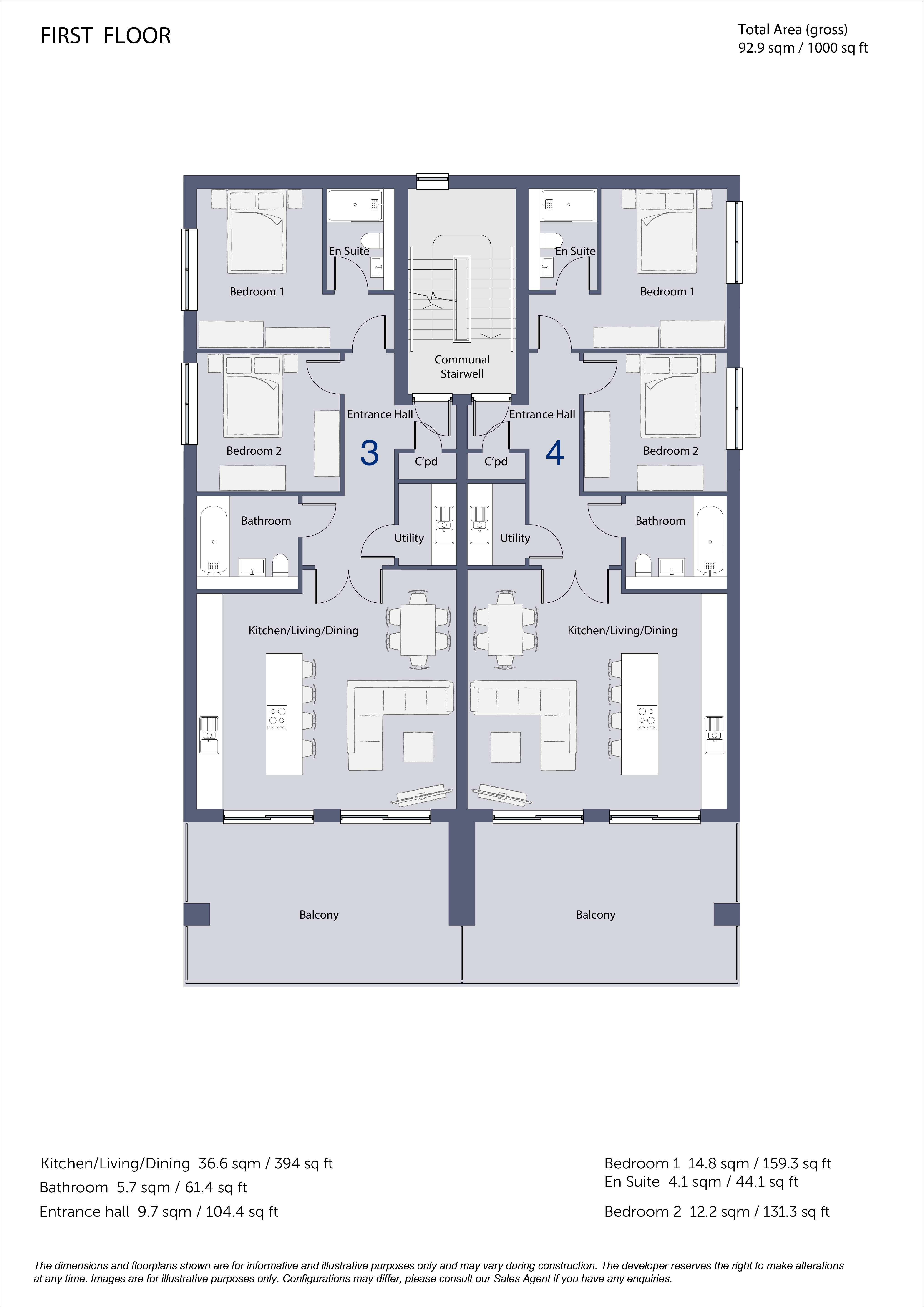 3 Coast House, Sandgate, Kent floorplan