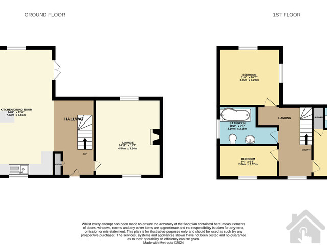 Floor plan Adelphi Cottage 