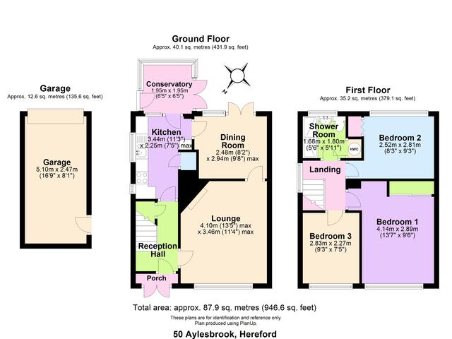 Floor Plan 50 Aylesbrook, Hereford HR4 9QS