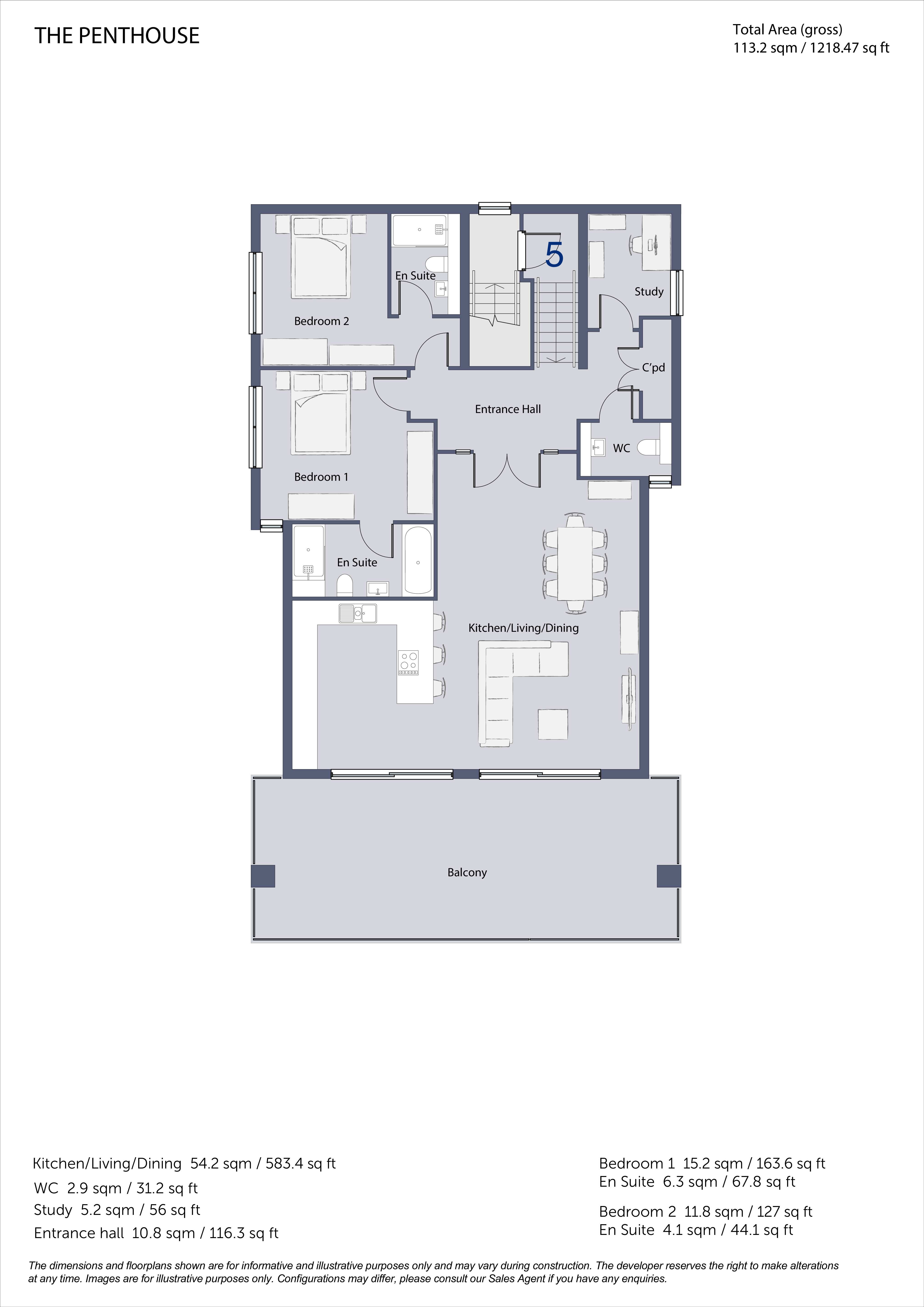 5 Coast House, Sandgate, Kent floorplan